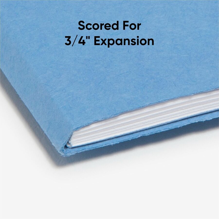 Top Tab Colored Fastener Folders, 0.75" Expansion, 2 Fasteners, Letter Size, Blue Exterior, 50/Box