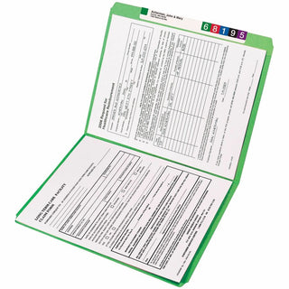 Reinforced Top Tab Colored File Folders, Straight Tabs, Letter Size, 0.75" Expansion, Green, 100/Box
