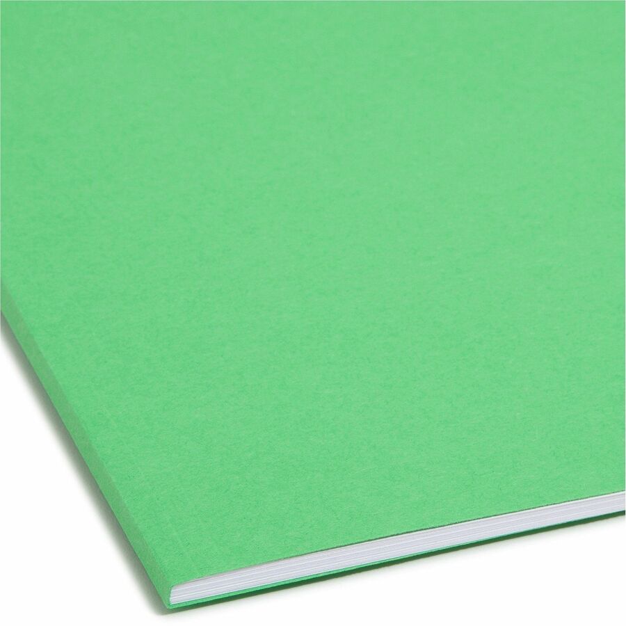 Top Tab Colored Fastener Folders, 0.75" Expansion, 2 Fasteners, Letter Size, Green Exterior, 50/Box