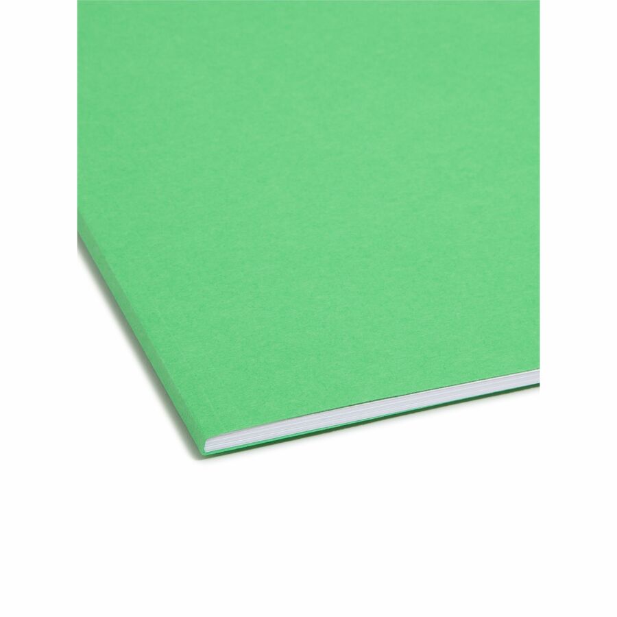 Top Tab Colored Fastener Folders, 0.75" Expansion, 2 Fasteners, Letter Size, Green Exterior, 50/Box
