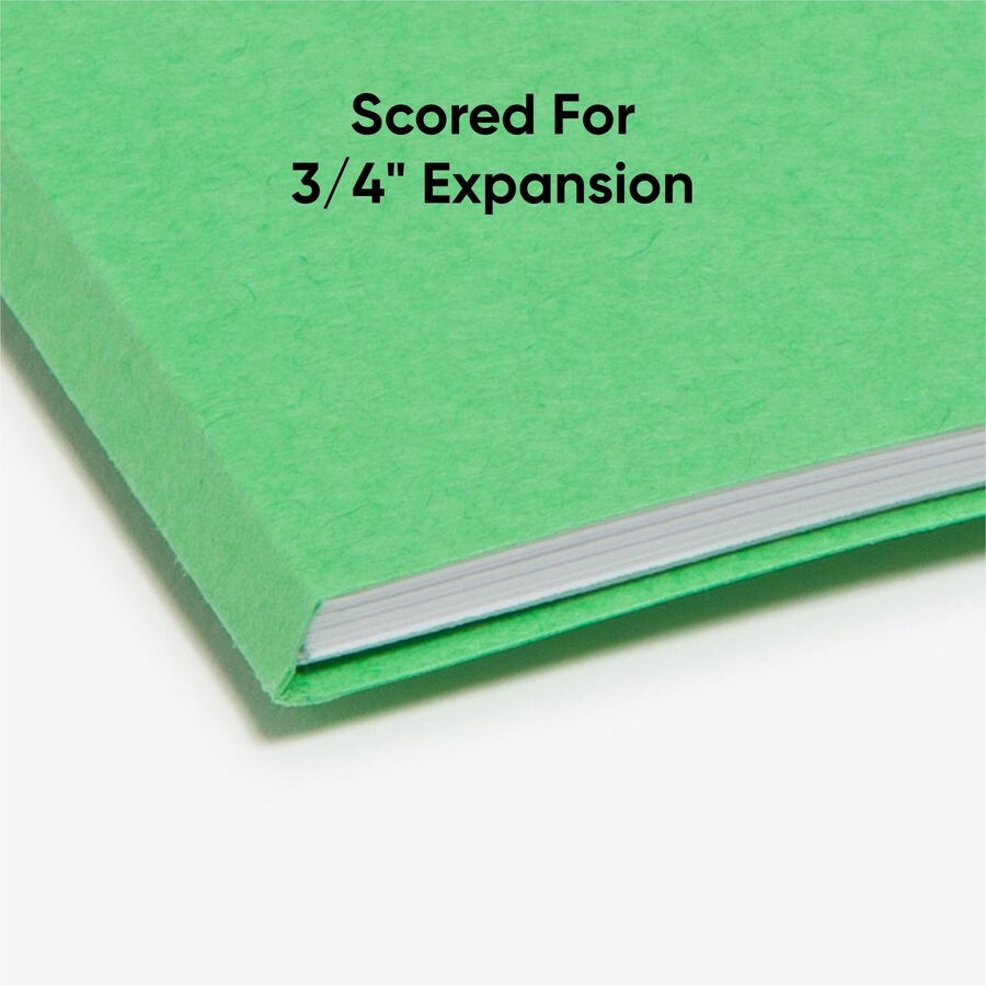 Colored File Folders, 1/3-Cut Tabs: Assorted, Letter Size, 0.75" Expansion, Green, 100/Box
