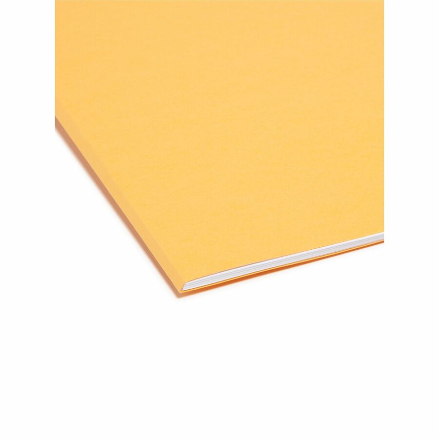 Reinforced Top Tab Colored File Folders, 1/3-Cut Tabs: Assorted, Letter Size, 0.75" Expansion, Goldenrod, 100/Box