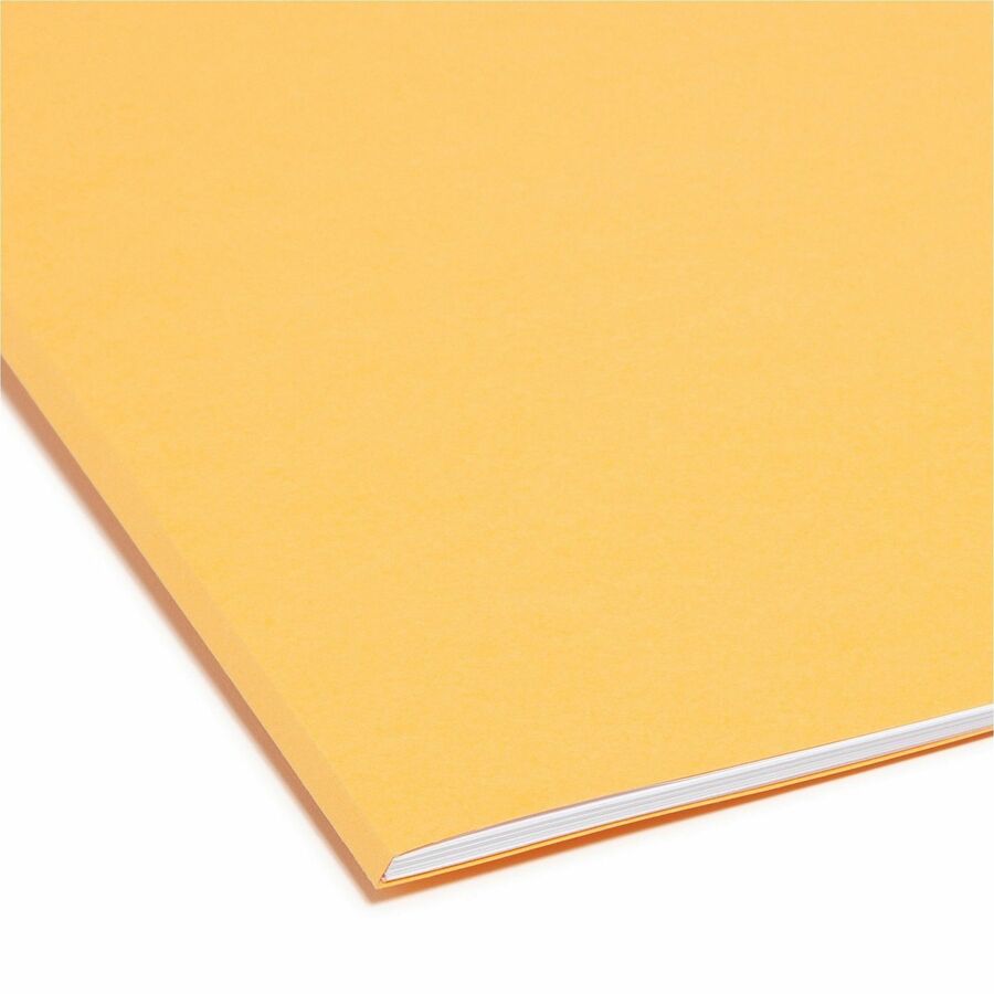 Reinforced Top Tab Colored File Folders, 1/3-Cut Tabs: Assorted, Letter Size, 0.75" Expansion, Goldenrod, 100/Box