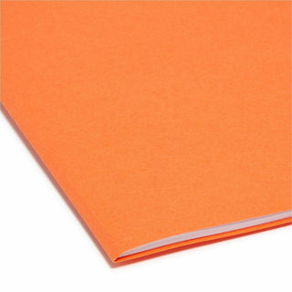 Reinforced Top Tab Colored File Folders, 1/3-Cut Tabs: Assorted, Letter Size, 0.75" Expansion, Orange, 100/Box