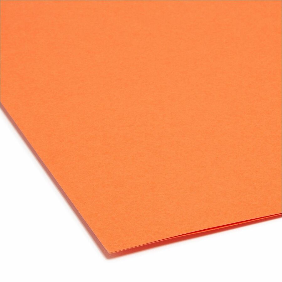 Colored File Folders, 1/3-Cut Tabs: Assorted, Letter Size, 0.75" Expansion, Orange, 100/Box