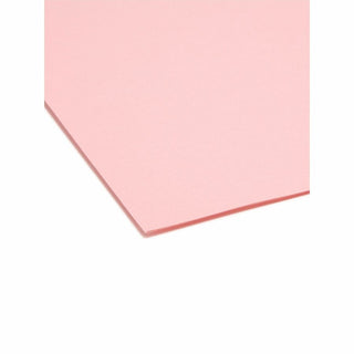 Reinforced Top Tab Colored File Folders, 1/3-Cut Tabs: Assorted, Letter Size, 0.75" Expansion, Pink, 100/Box