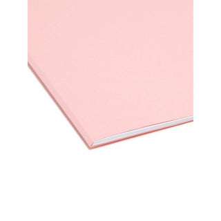 Reinforced Top Tab Colored File Folders, 1/3-Cut Tabs: Assorted, Letter Size, 0.75" Expansion, Pink, 100/Box