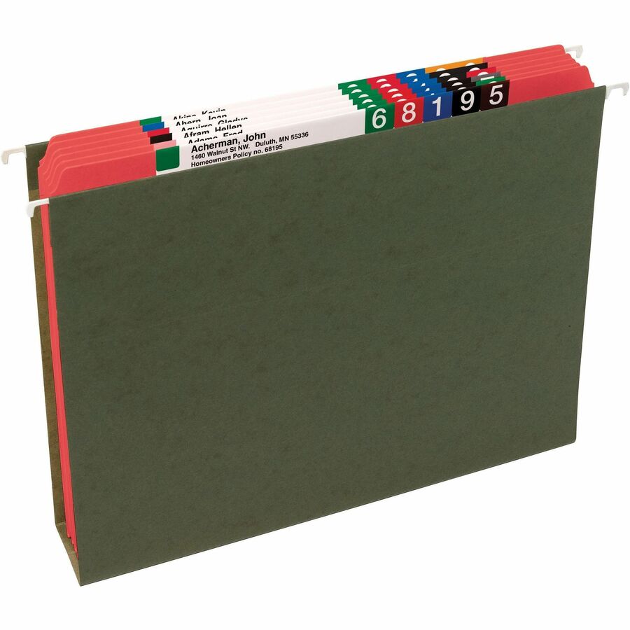 Reinforced Top Tab Colored File Folders, Straight Tabs, Letter Size, 0.75" Expansion, Red, 100/Box