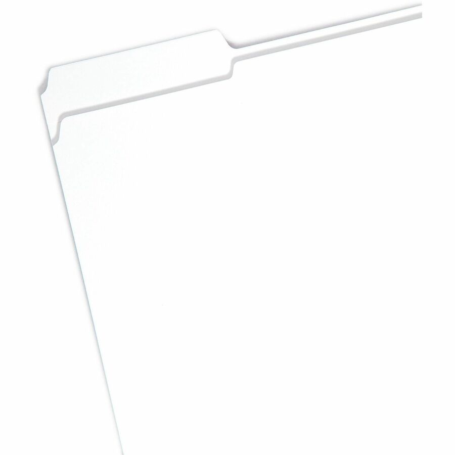 Reinforced Top Tab Colored File Folders, 1/3-Cut Tabs: Assorted, Letter Size, 0.75" Expansion, White, 100/Box