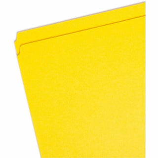 Reinforced Top Tab Colored File Folders, Straight Tabs, Letter Size, 0.75" Expansion, Yellow, 100/Box