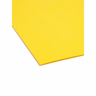 Reinforced Top Tab Colored File Folders, 1/3-Cut Tabs: Assorted, Letter Size, 0.75" Expansion, Yellow, 100/Box