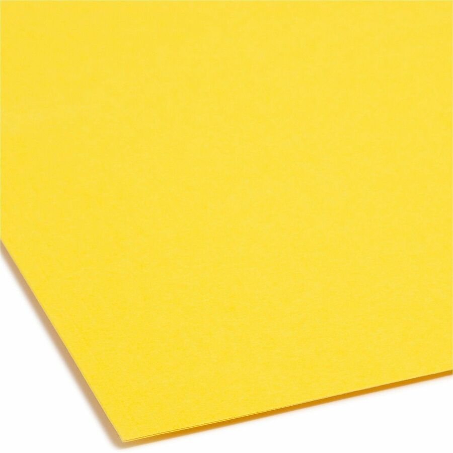 Top Tab Colored Fastener Folders, 0.75" Expansion, 2 Fasteners, Letter Size, Yellow Exterior, 50/Box