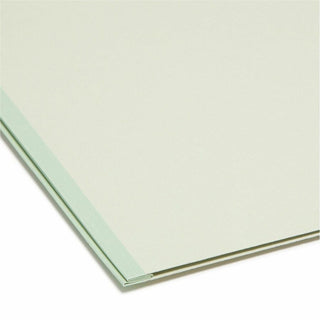 Expanding Recycled Heavy Pressboard Folders, 1/3-Cut Tabs: Assorted, Letter Size, 2" Expansion, Gray-Green, 25/Box
