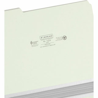 Expanding Recycled Heavy Pressboard Folders, 1/3-Cut Tabs: Assorted, Letter Size, 2" Expansion, Gray-Green, 25/Box