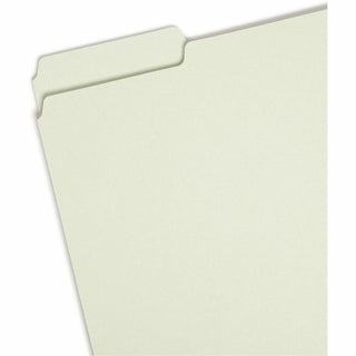 Expanding Recycled Heavy Pressboard Folders, 1/3-Cut Tabs: Assorted, Letter Size, 2" Expansion, Gray-Green, 25/Box