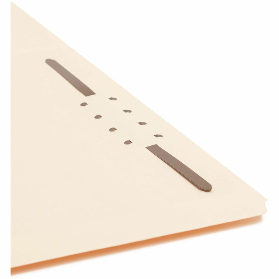 Top Tab Fastener Folders, Straight Tabs, 0.75" Expansion, 1 Fastener, Letter Size, Manila Exterior, 50/Box