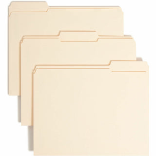 Top Tab Fastener Folders, 1/3-Cut Tabs: Assorted, 0.75" Expansion, 1 Fastener, Letter Size, Manila Exterior, 50/Box