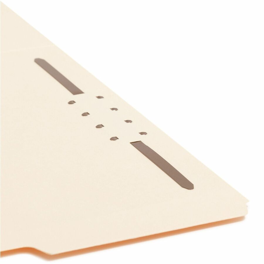 Top Tab Fastener Folders, 1/3-Cut Tabs: Assorted, 0.75" Expansion, 1 Fastener, Letter Size, Manila Exterior, 50/Box