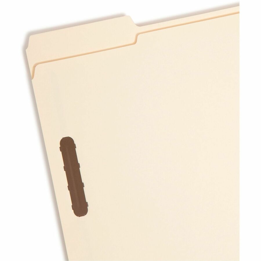 Top Tab Fastener Folders, 1/3-Cut Tabs: Assorted, 0.75" Expansion, 2 Fasteners, Letter Size, Manila Exterior, 50/Box