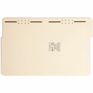 Top Tab Fastener Folders, 1/3-Cut Tabs: Assorted, 0.75" Expansion, 2 Fasteners, Letter Size, Manila Exterior, 50/Box