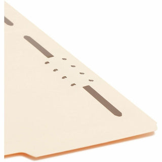 Top Tab Fastener Folders, 1/3-Cut Tabs: Assorted, 0.75" Expansion, 2 Fasteners, Letter Size, Manila Exterior, 50/Box
