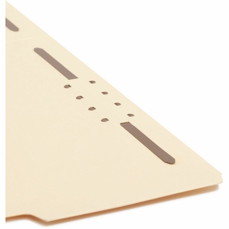 Recycled Top Tab Fastener Folders, 1/3-Cut Tabs: Assorted, 0.75" Expansion, 2 Fasteners, Letter Size, Manila Exterior, 50/Box
