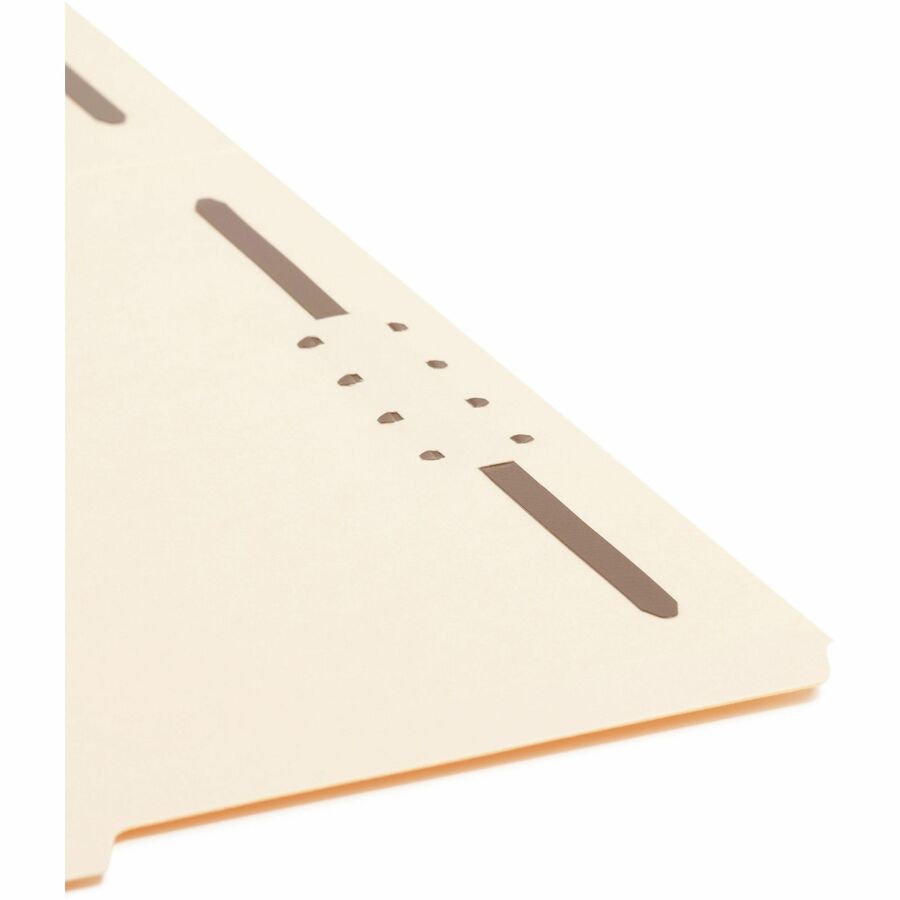 Top Tab Fastener Folders, Guide-Height 2/5-Cut Tabs, 0.75" Expansion, 2 Fasteners, Letter Size, 11-pt Manila, 50/Box