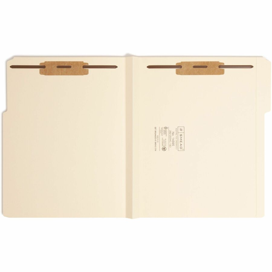Top Tab Manila Expansion Fastener Folders, 1.5" Expansion, 2 Fasteners, Letter Size, Manila Exterior, 50/Box