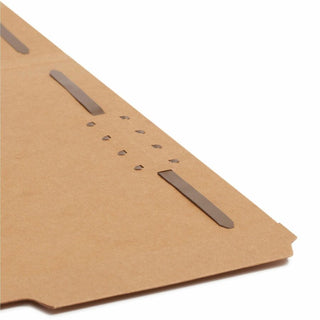 Top Tab Fastener Folders, 1/3-Cut Tabs: Assorted, 0.75" Expansion, 2 Fasteners, Letter Size, Kraft Exterior, 50/Box