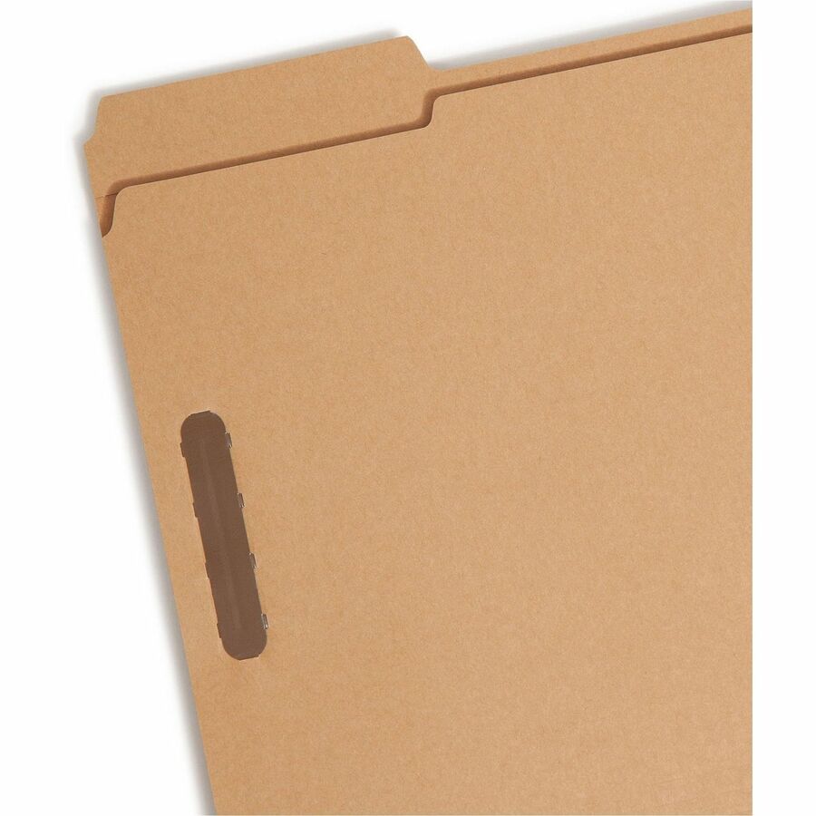 Top Tab Fastener Folders, 1/3-Cut Tabs: Assorted, 0.75" Expansion, 2 Fasteners, Letter Size, Kraft Exterior, 50/Box