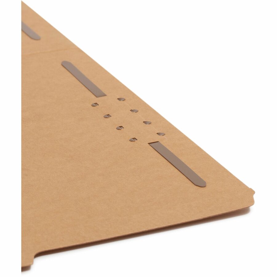 Top Tab Fastener Folders, Guide-Height 2/5-Cut Tabs, 0.75" Expansion, 2 Fasteners, Letter Size, 11-pt Kraft, 50/Box