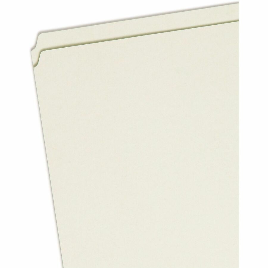 Recycled Pressboard Fastener Folders, Straight Tabs, Two SafeSHIELD Fasteners, 2" Expansion, Letter Size, Gray-Green, 25/Box