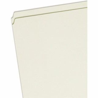 Recycled Pressboard Fastener Folders, Straight Tabs, Two SafeSHIELD Fasteners, 2" Expansion, Letter Size, Gray-Green, 25/Box