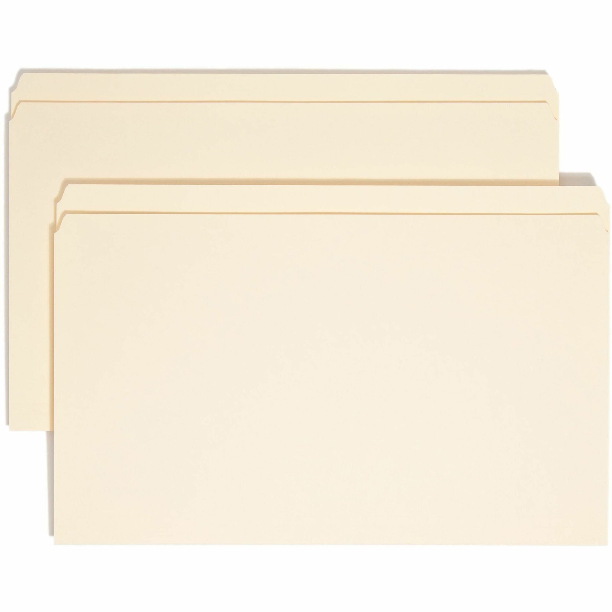 Manila File Folders, Straight Tabs, Legal Size, 0.75" Expansion, Manila, 100/Box