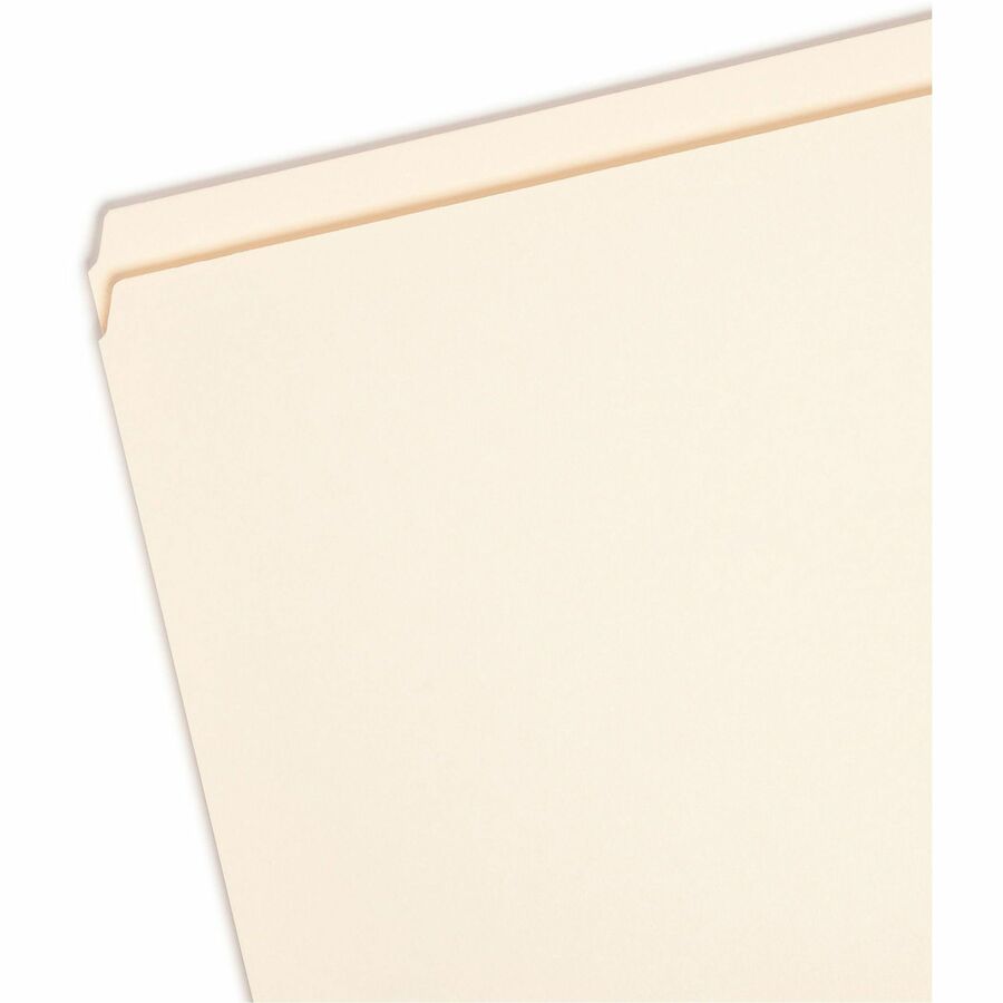 Reinforced Tab Manila File Folders, Straight Tabs, Legal Size, 0.75" Expansion, 11-pt Manila, 100/Box
