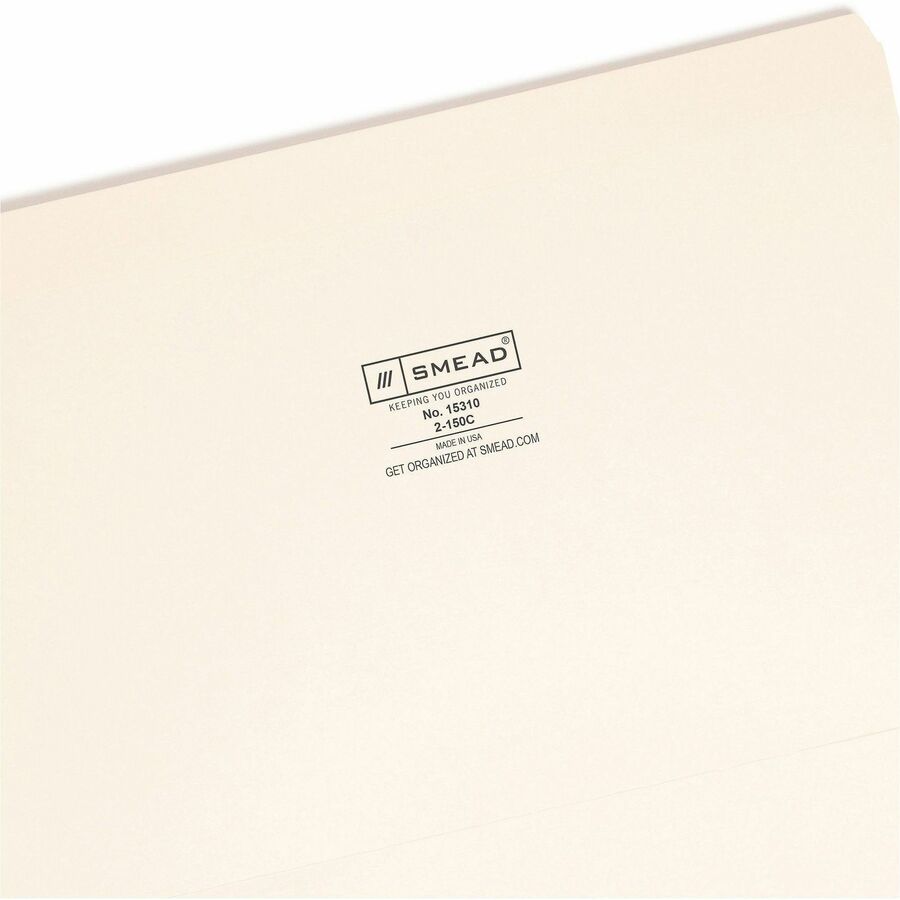 Reinforced Tab Manila File Folders, Straight Tabs, Legal Size, 0.75" Expansion, 11-pt Manila, 100/Box