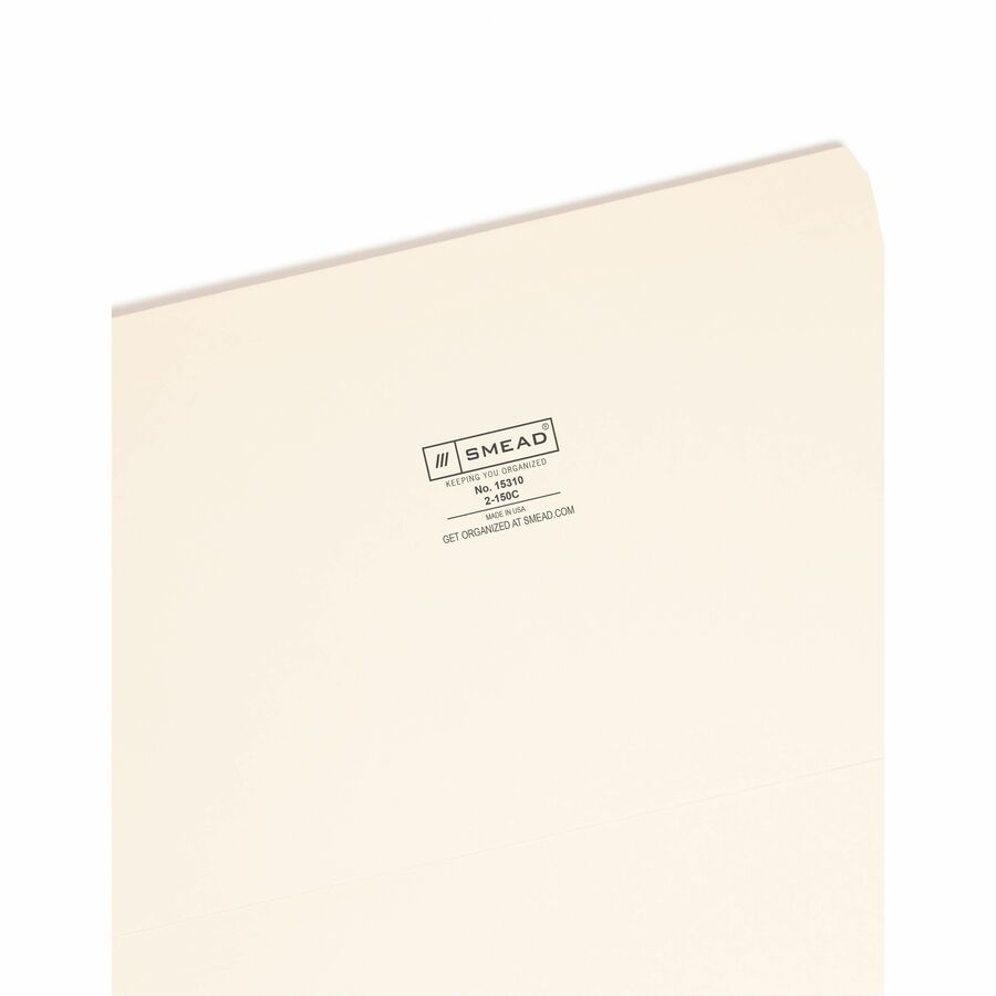 Reinforced Tab Manila File Folders, Straight Tabs, Legal Size, 0.75" Expansion, 11-pt Manila, 100/Box
