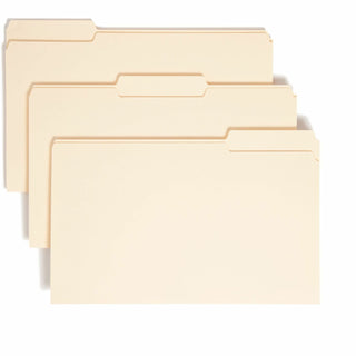Manila File Folders, 1/3-Cut Tabs: Assorted, Legal Size, 0.75" Expansion, Manila, 100/Box