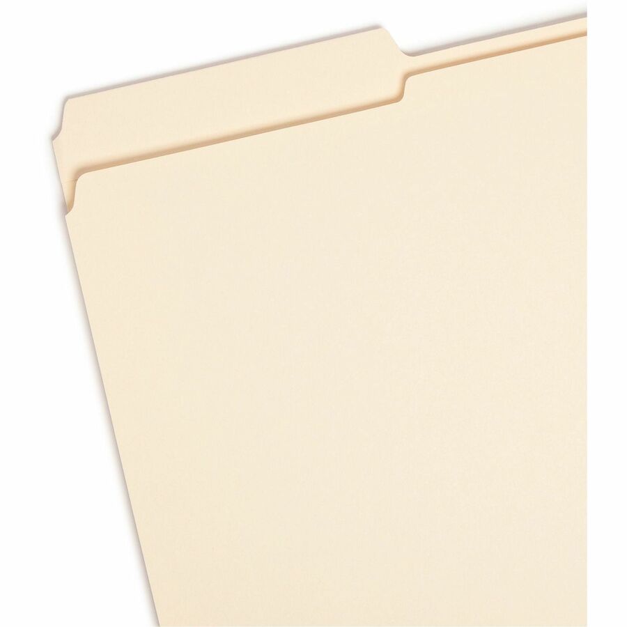 Reinforced Tab Manila File Folders, 1/3-Cut Tabs: Assorted, Legal Size, 0.75" Expansion, 11-pt Manila, 100/Box