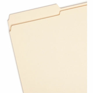 Reinforced Tab Manila File Folders, 1/3-Cut Tabs: Assorted, Legal Size, 0.75" Expansion, 11-pt Manila, 100/Box