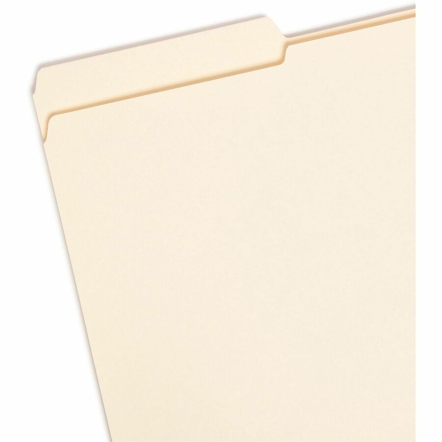 Reinforced Tab Manila File Folders, 1/3-Cut Tabs: Left Position, Legal Size, 0.75" Expansion, 11-pt Manila, 100/Box