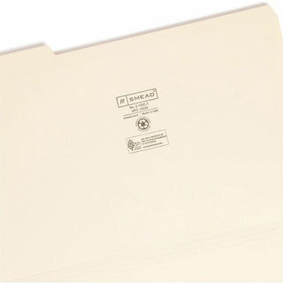 Reinforced Tab Manila File Folders, 1/3-Cut Tabs: Left Position, Legal Size, 0.75" Expansion, 11-pt Manila, 100/Box