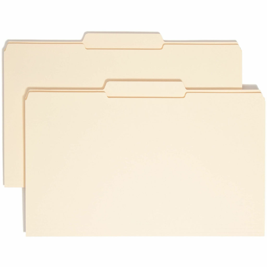 Reinforced Tab Manila File Folders, 1/3-Cut Tabs: Center Position, Legal Size, 0.75" Expansion, 11-pt Manila, 100/Box