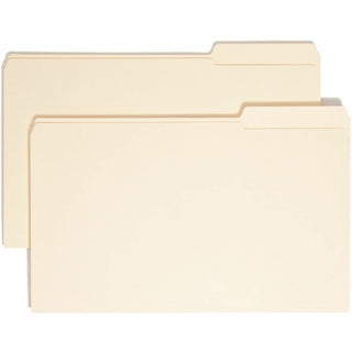 Reinforced Tab Manila File Folders, 1/3-Cut Tabs: Right Position, Legal Size, 0.75" Expansion, 11-pt Manila, 100/Box