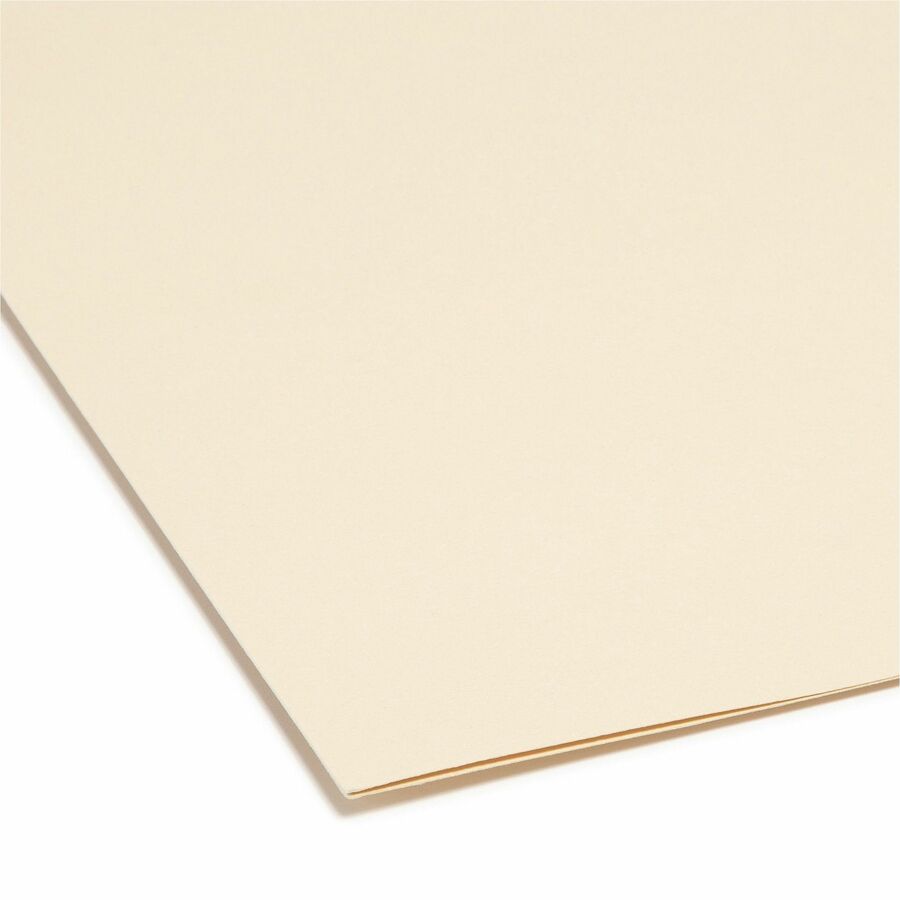 100% Recycled Manila Top Tab File Folders, 1/3-Cut Tabs: Assorted, Legal Size, 0.75" Expansion, Manila, 100/Box