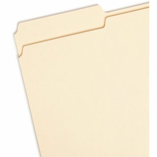 100% Recycled Manila Top Tab File Folders, 1/3-Cut Tabs: Assorted, Legal Size, 0.75" Expansion, Manila, 100/Box