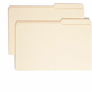 Reinforced Guide Height File Folders, 2/5-Cut Tabs: Right Position, Legal Size, 0.75" Expansion, Manila, 100/Box