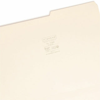 Reinforced Guide Height File Folders, 2/5-Cut Tabs: Right Position, Legal Size, 0.75" Expansion, Manila, 100/Box