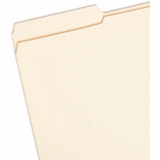 Reinforced Tab Manila File Folders, 1/3-Cut Tabs: Assorted, Legal Size, 0.75" Expansion, 14-pt Manila, 100/Box