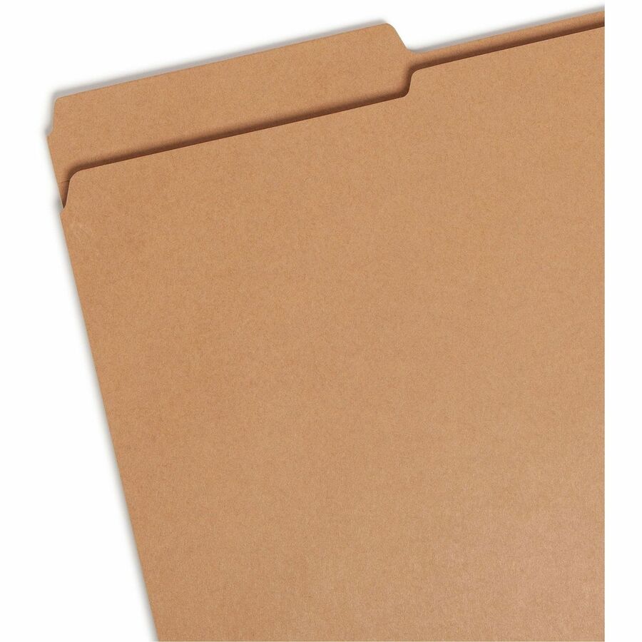 Heavyweight Kraft File Folder, 1/3-Cut Tabs: Assorted, Legal Size, 0.75" Expansion, 11-pt Kraft, Brown, 100/Box